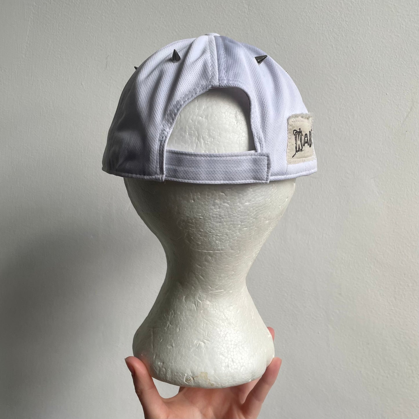 Upcycled eyelet + hoop cap