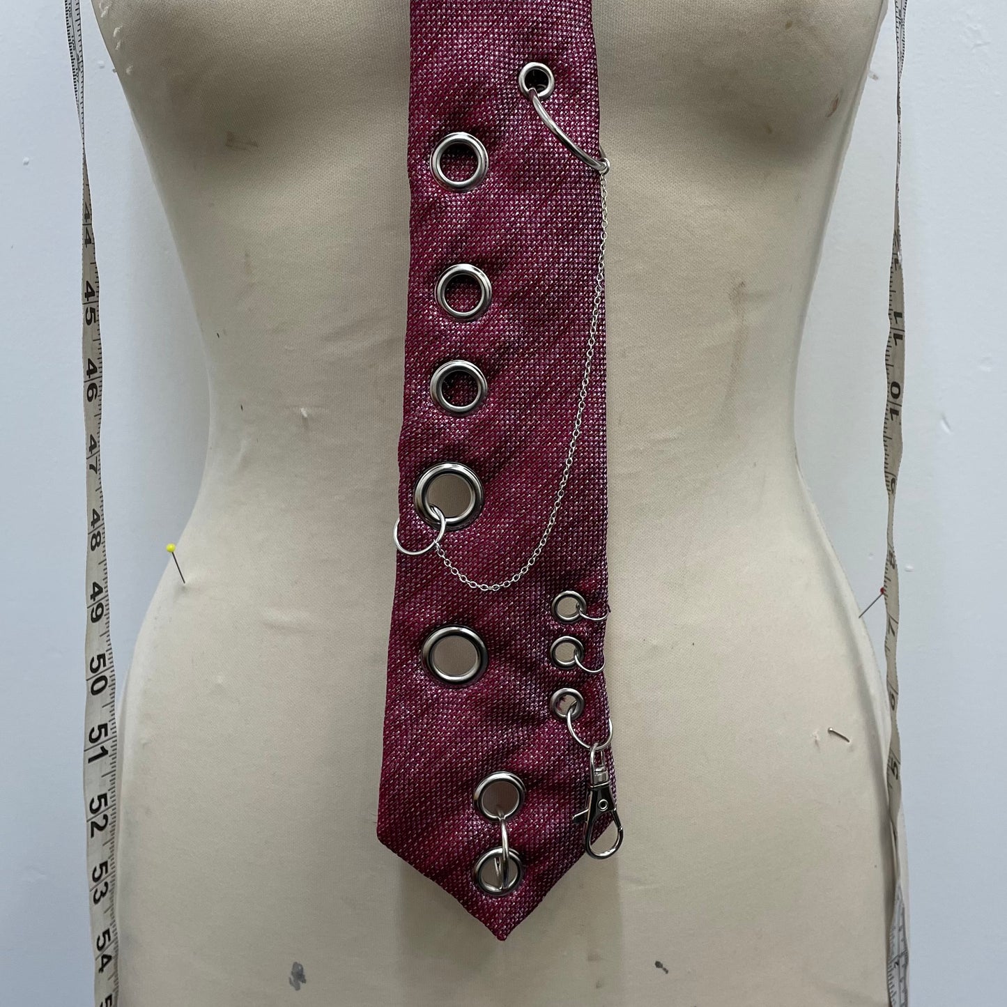Burgundy hardware tie