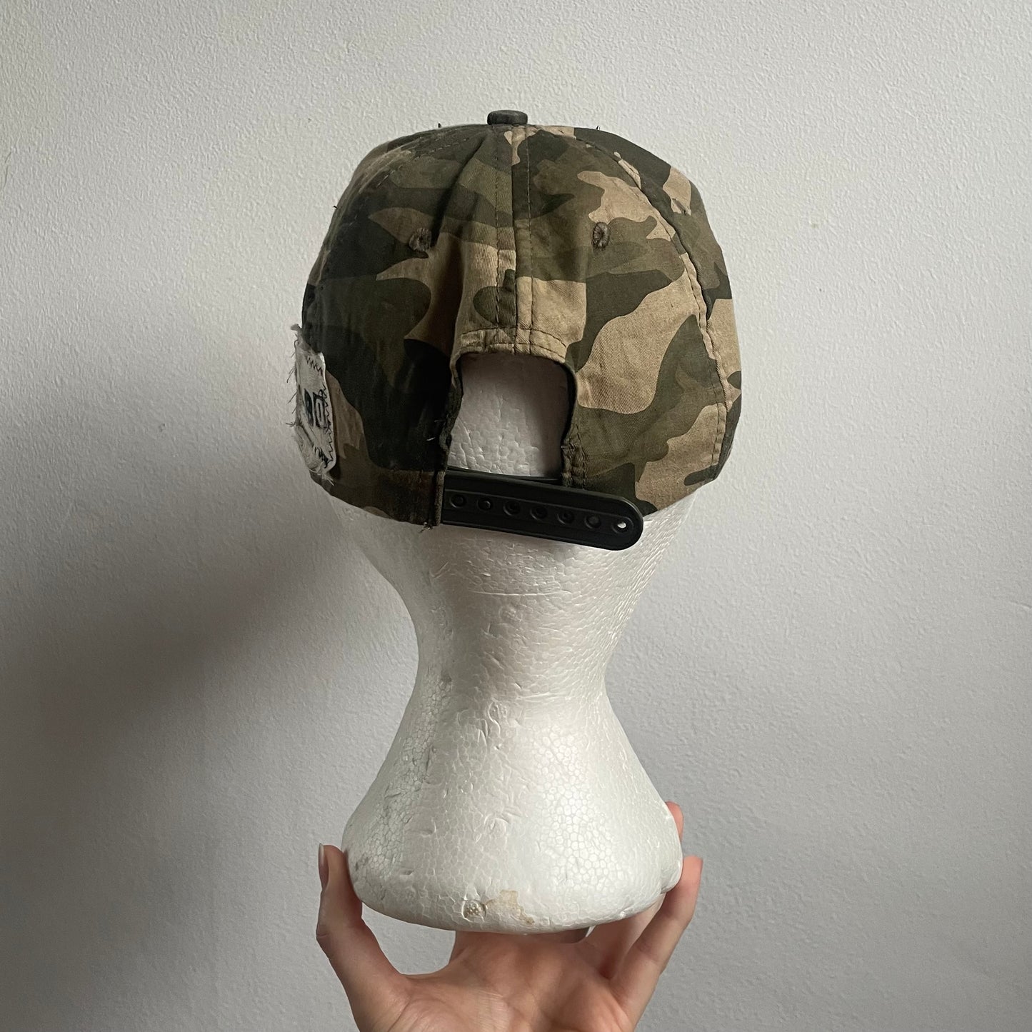 Upcycled savage camo cap