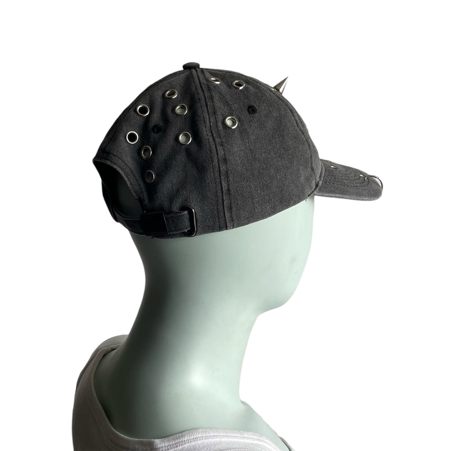 Grey eyelet cap
