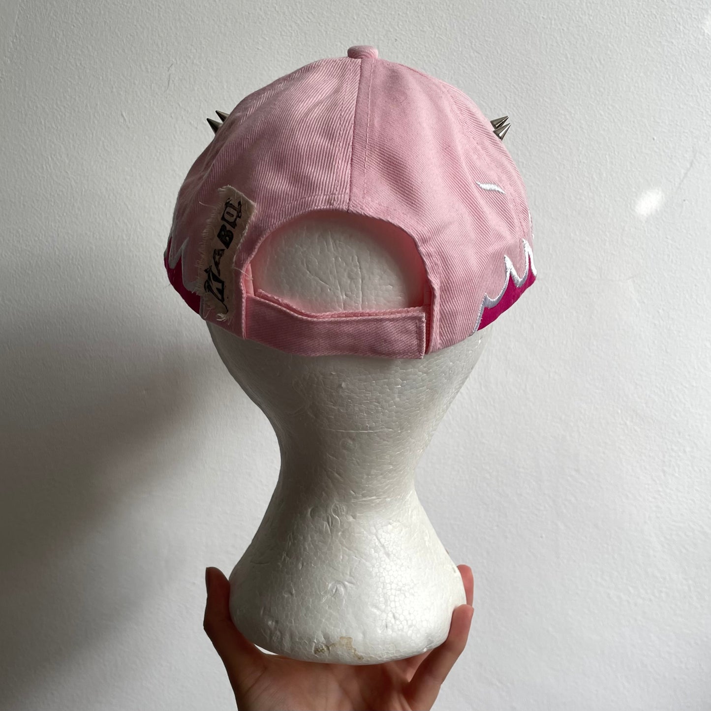 Pink distressed cap