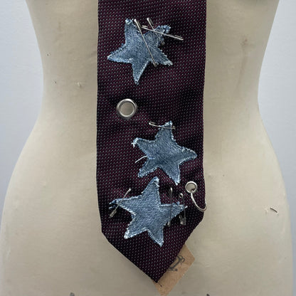 Burgundy star tie
