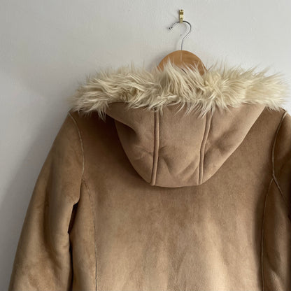 Hooded longline coat