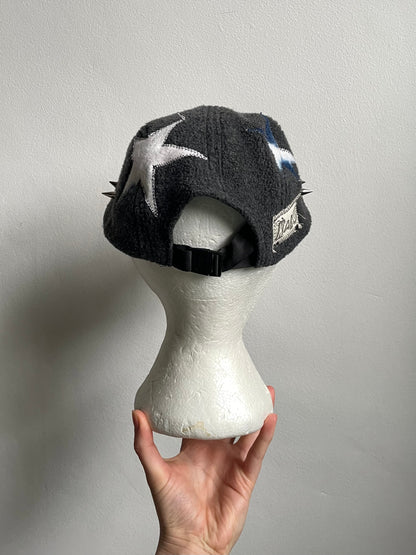 Denim star fleece cap