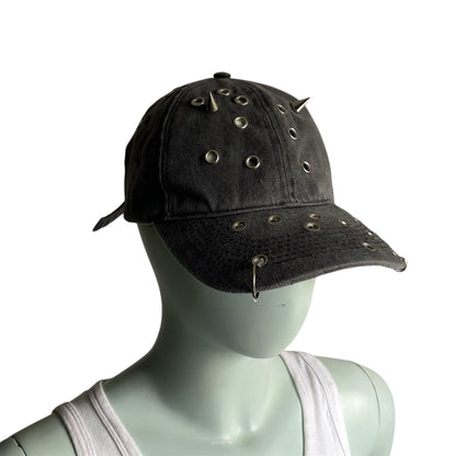 Grey eyelet cap
