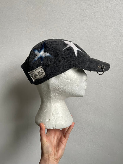 Denim star fleece cap