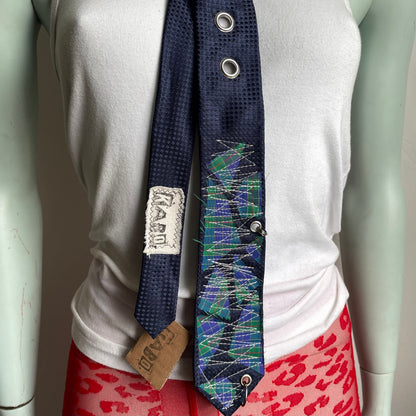 Scrappy plaid tie