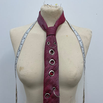 Burgundy hardware tie