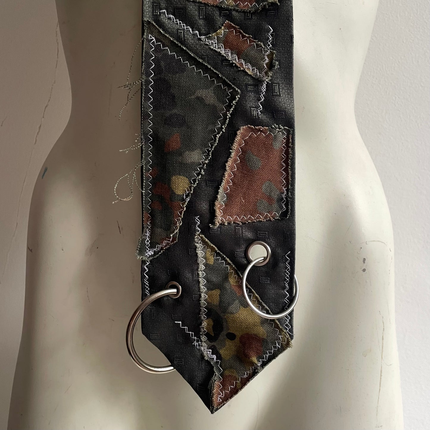 Patchwork camo tie