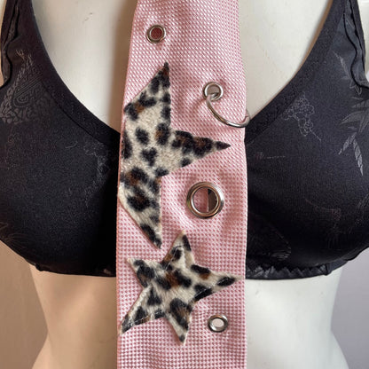 Leopard star tie