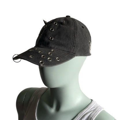 Grey eyelet cap