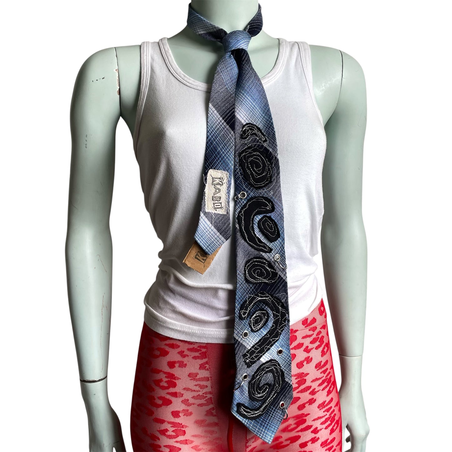 Blue swirl tie