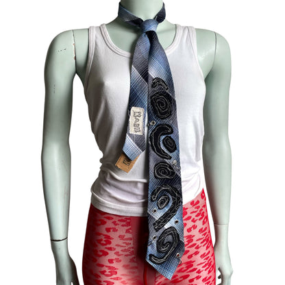 Blue swirl tie