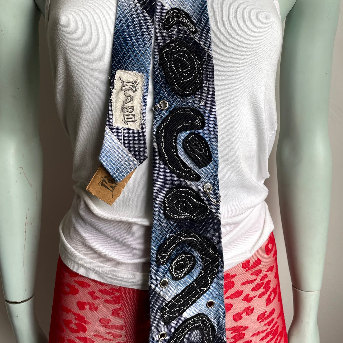 Blue swirl tie