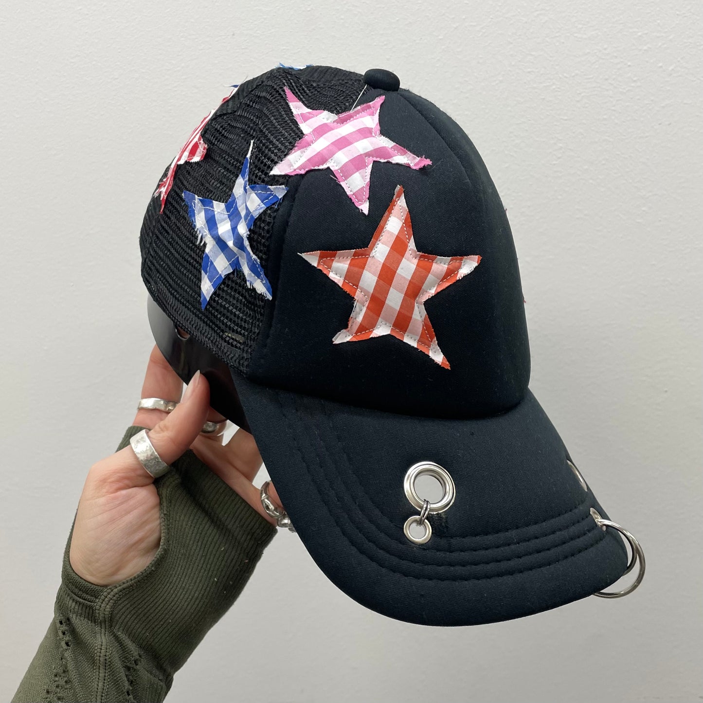 Gingham star trucker