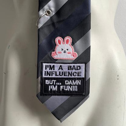 Upcycled bad bunny tie
