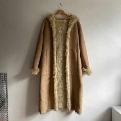 Hooded longline coat