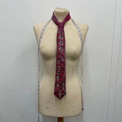 Burgundy hardware tie