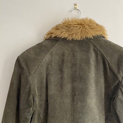 Suede and fur jacket