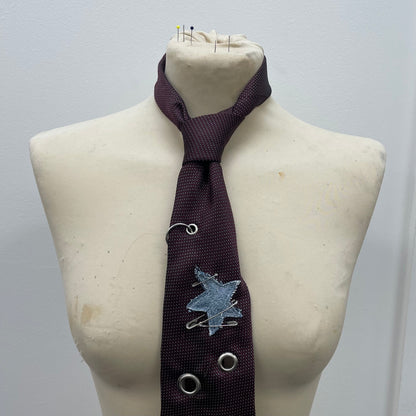 Burgundy star tie