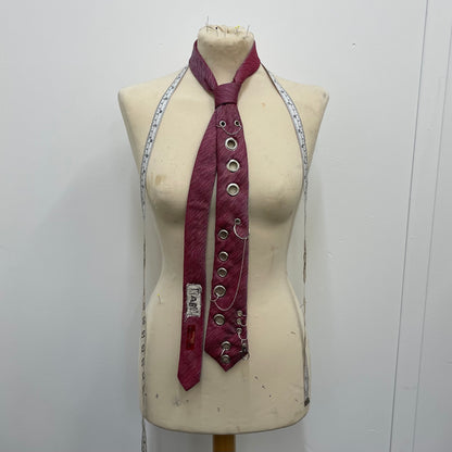 Burgundy hardware tie