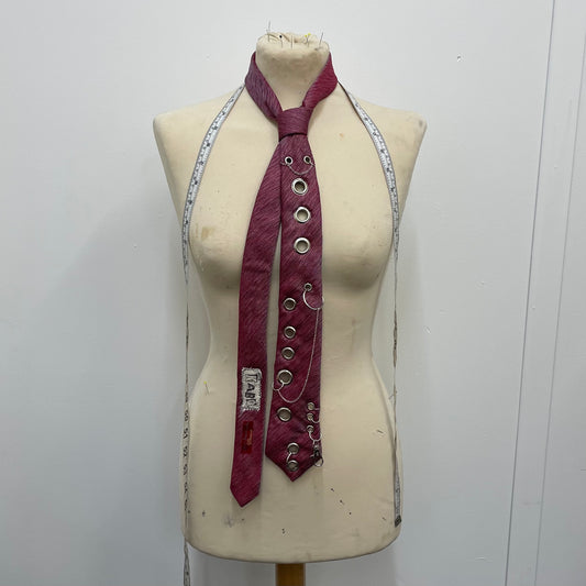 Burgundy hardware tie