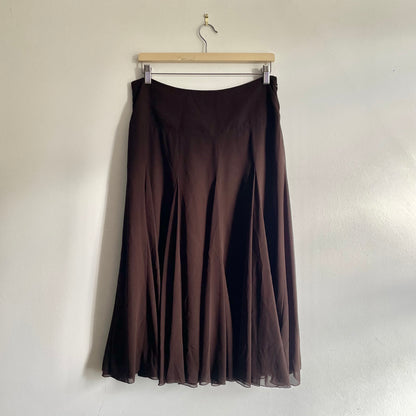 Brown floaty skirt