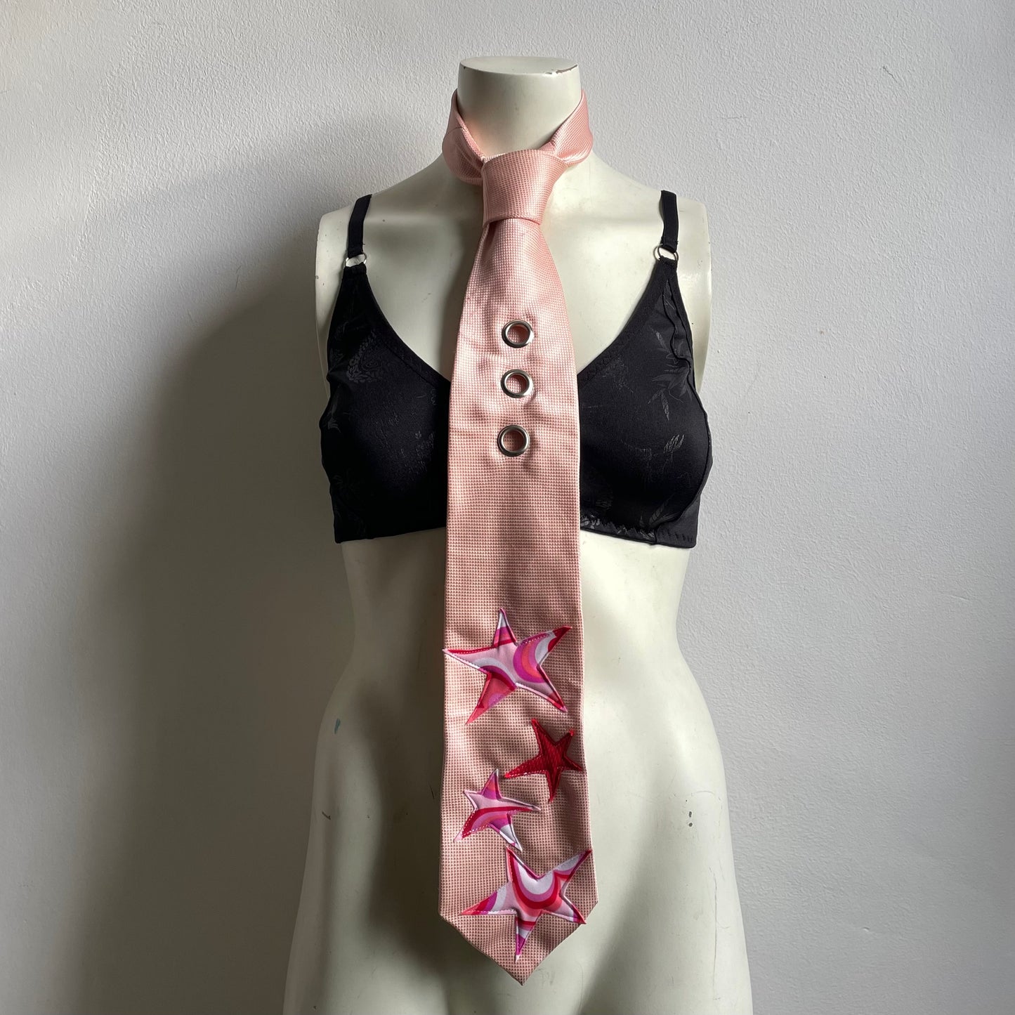 Pink star tie