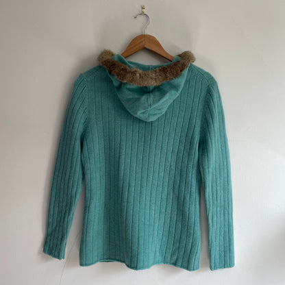 Hooded knit jumper