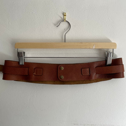 Brown leather belt