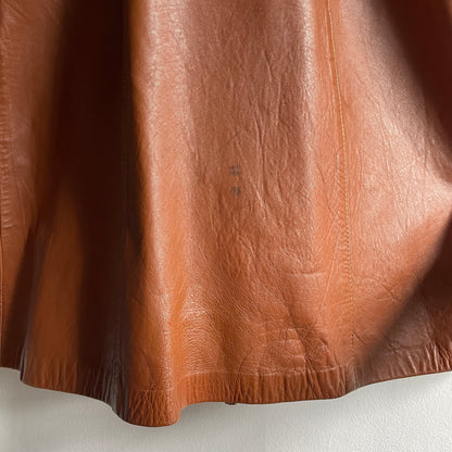 Tan leather coat