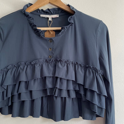 Cropped frill top