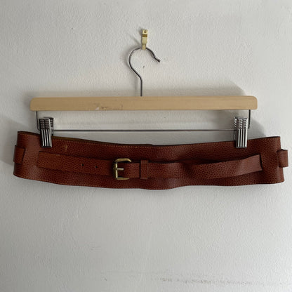 Brown leather belt