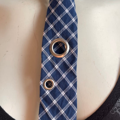 Skinny plaid tie