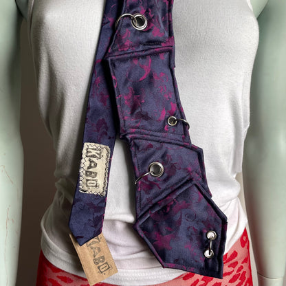Purple disjointed tie