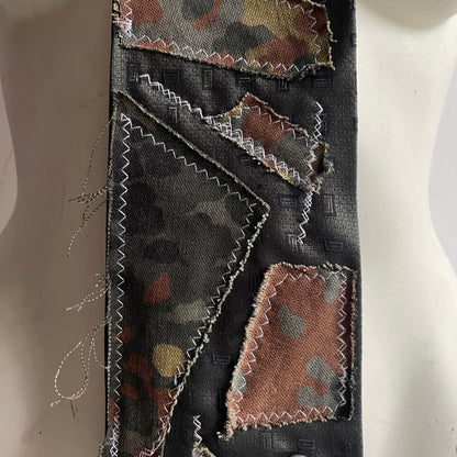 Patchwork camo tie