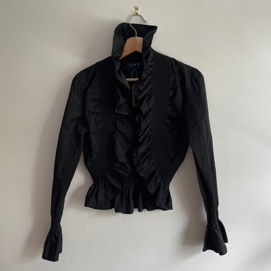 Ruched cropped jacket