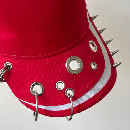 Red spike cap