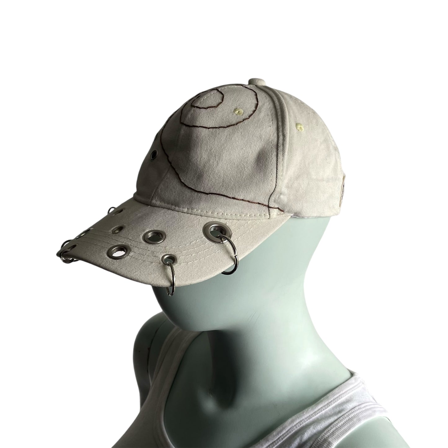 Embroidered swirl cap
