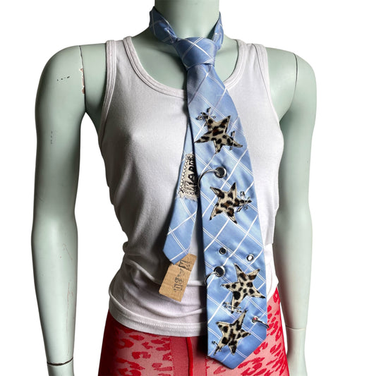 Leopard star tie