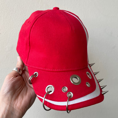 Red spike cap