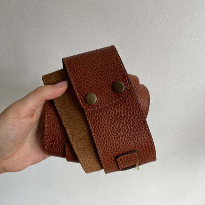 Brown leather belt