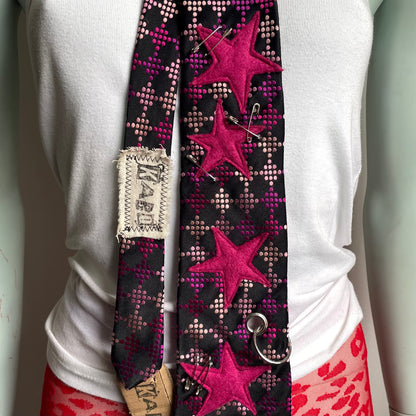 Pink star tie