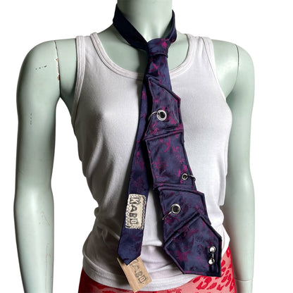 Purple disjointed tie