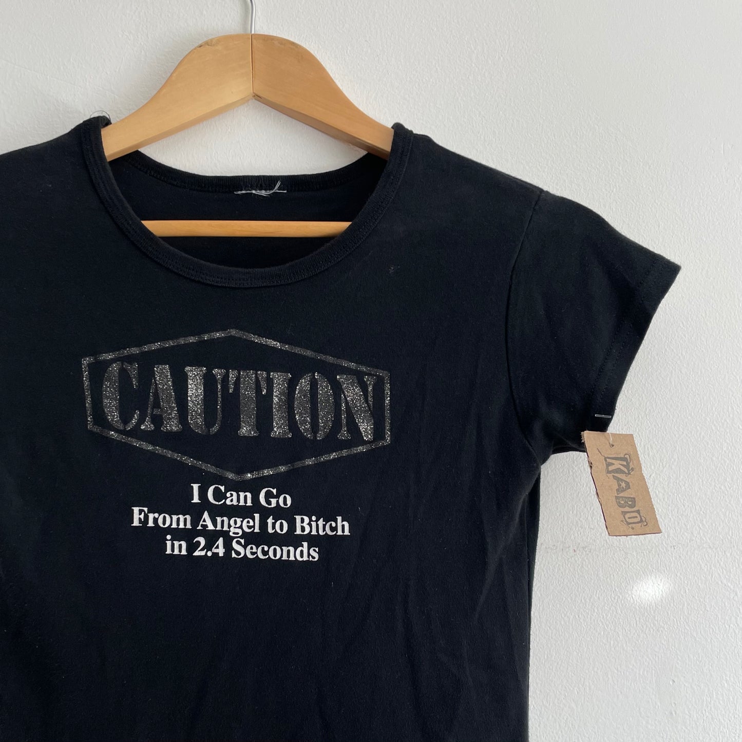 Caution baby tee