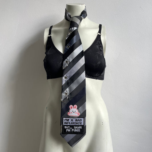 Upcycled bad bunny tie