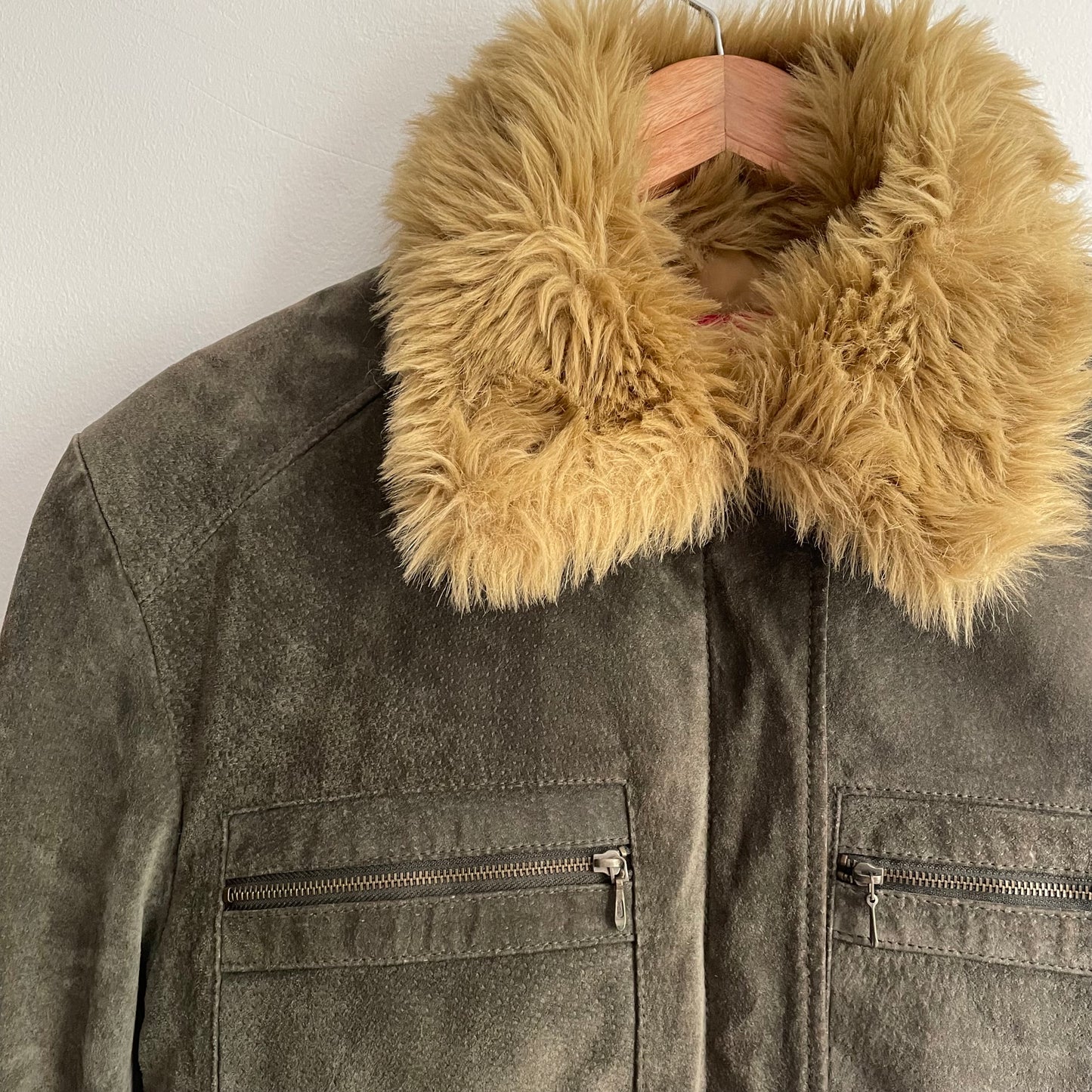 Suede and fur jacket