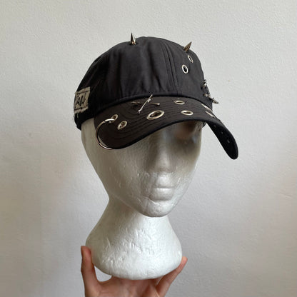 Grey eyelet cap