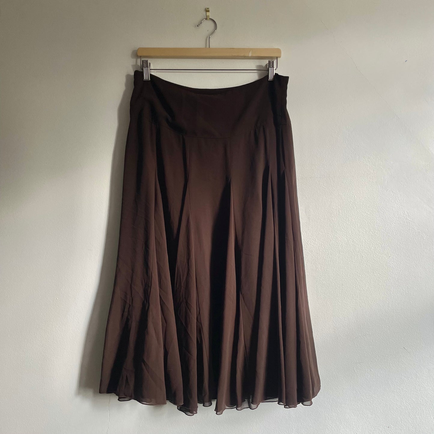 Brown floaty skirt