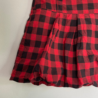 Plaid puffball skirt